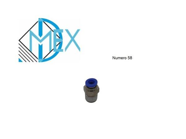 Conector recto 1/4 conexiones neumáticas